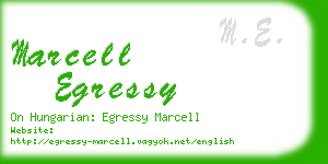 marcell egressy business card